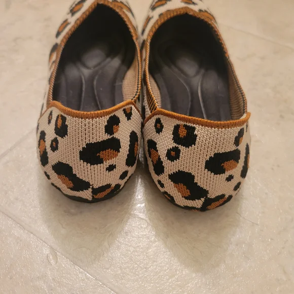 "Rothy's Style" Knit Leopard Print Ballet Flats - Picture 4 of 4